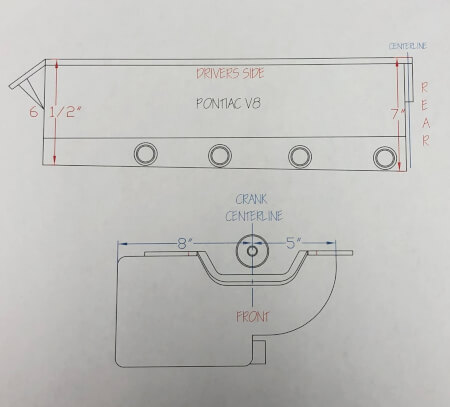 PONTIAC V8 DRY SUMP PAN part # 2095-4